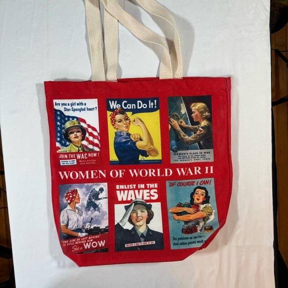 Vintage-Inspired Red Women of WWII Tote Bag - Picture 6 of 9